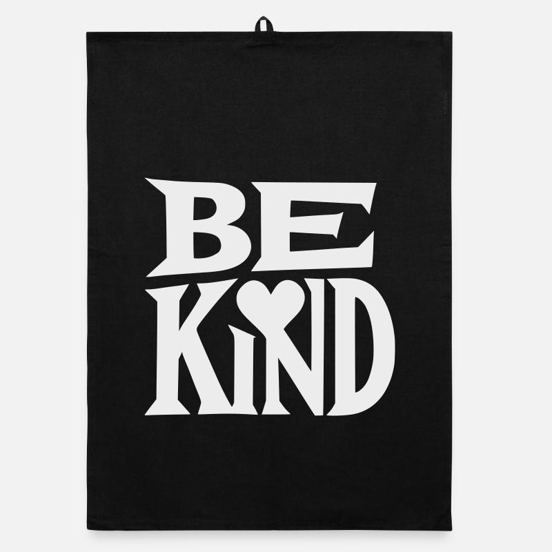 Be kind Slogan mit Herz Organic Geschirrtuch