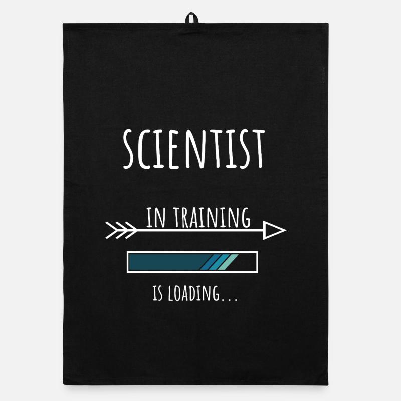Scientist Geschenk Beruf Ausbildung Wissenschaftle - Organic Geschirrtuch - Schwarz