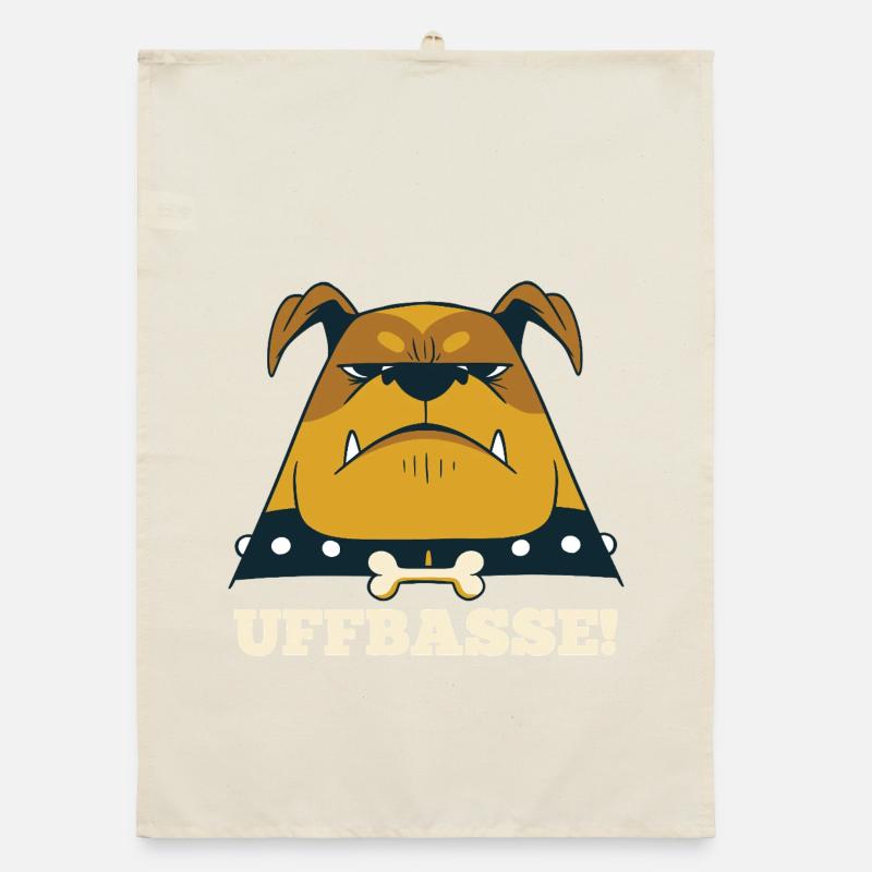 Wütender Mannheimer Hund -  Uffbasse Monnem Organic Geschirrtuch