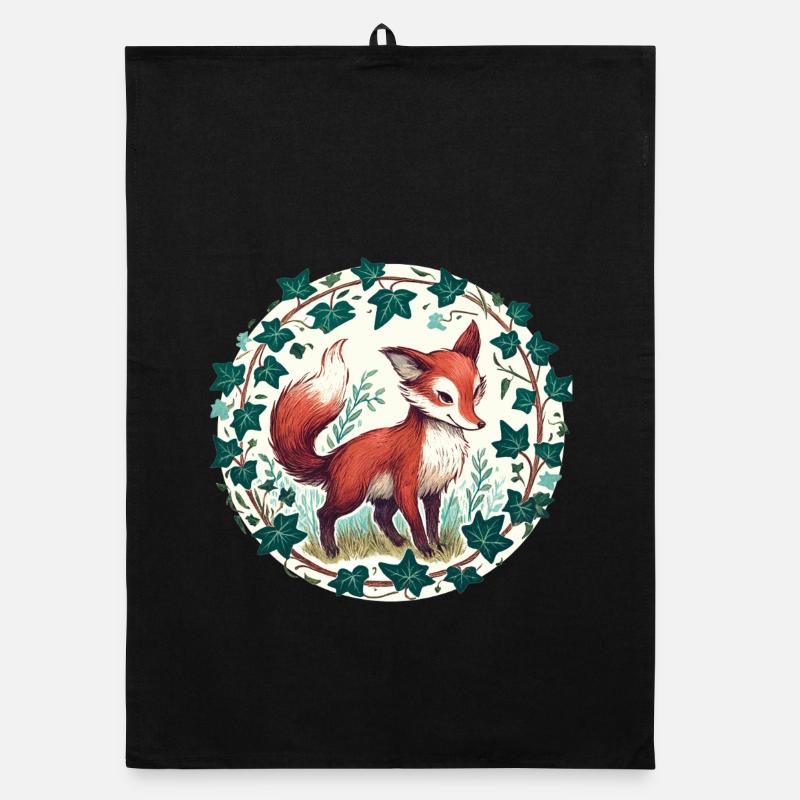 Ivy Fox Circle Organic dish towel