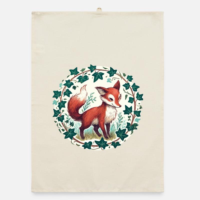 Ivy Fox Circle Organic dish towel