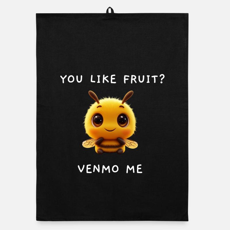 Süße Biene "Venmo Me" Meme Spruch Organic Geschirrtuch