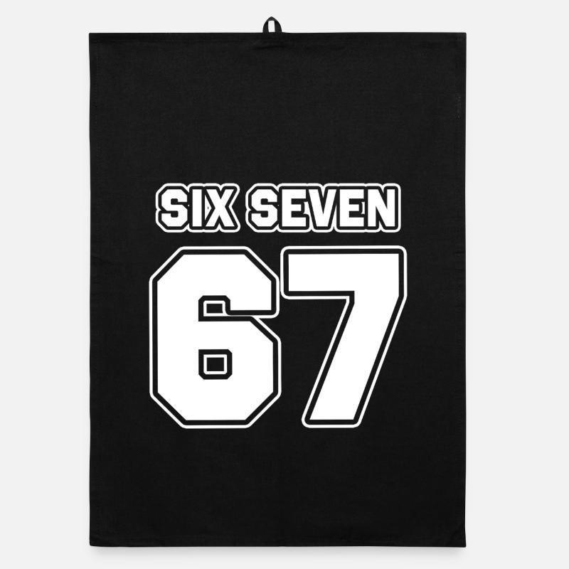 67 - Six seven - Organic Geschirrtuch - Schwarz
