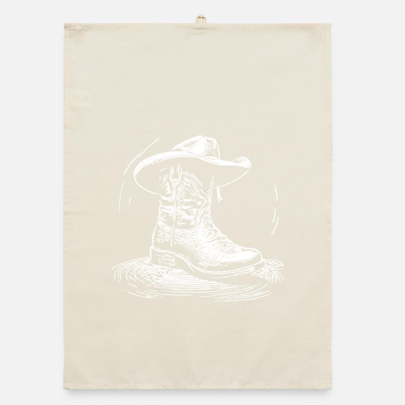 Cowboy Boot Organic Geschirrtuch