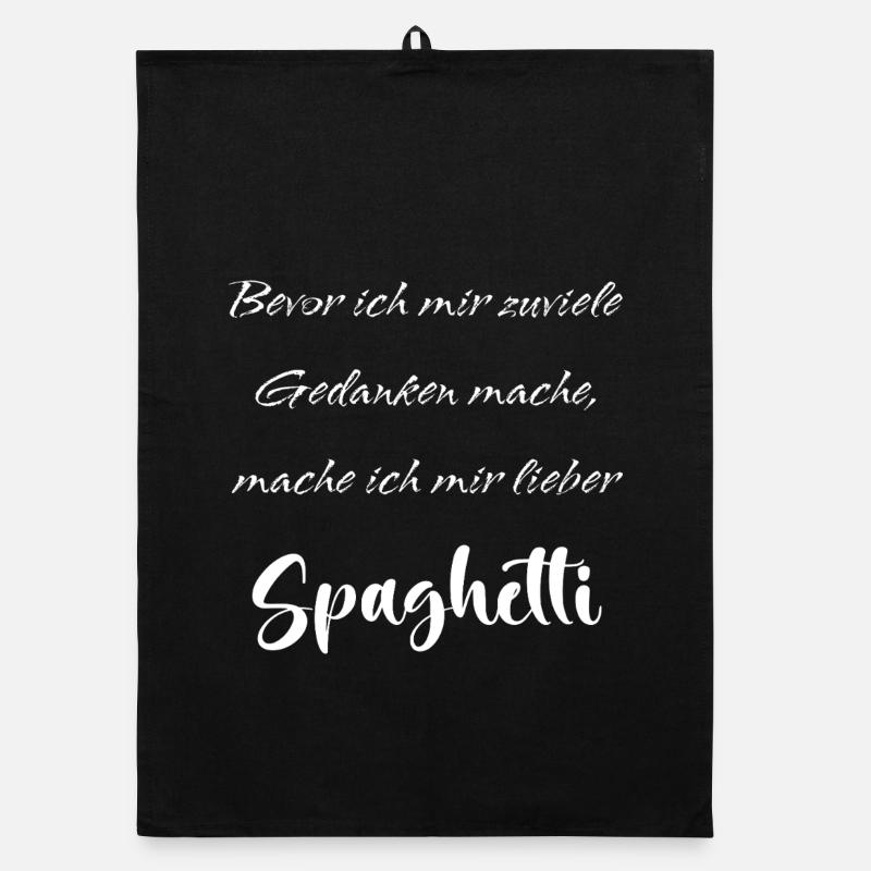 Gedanken-Spaghetti Organic Geschirrtuch