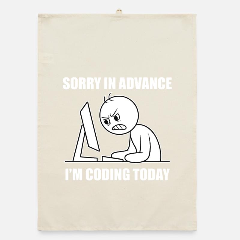 Proud software developer for programming students Organic dish towel