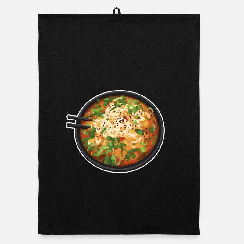 Ramen Designs: Japanische Suppe und Instant-Nudeln Organic Geschirrtuch