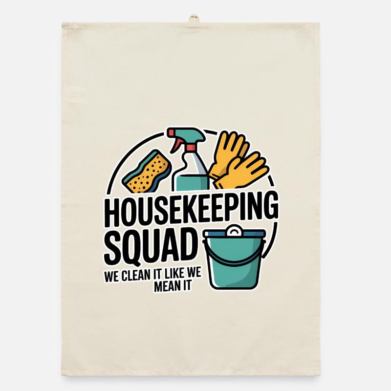 Funny Cleaning Design Organic dish towel
