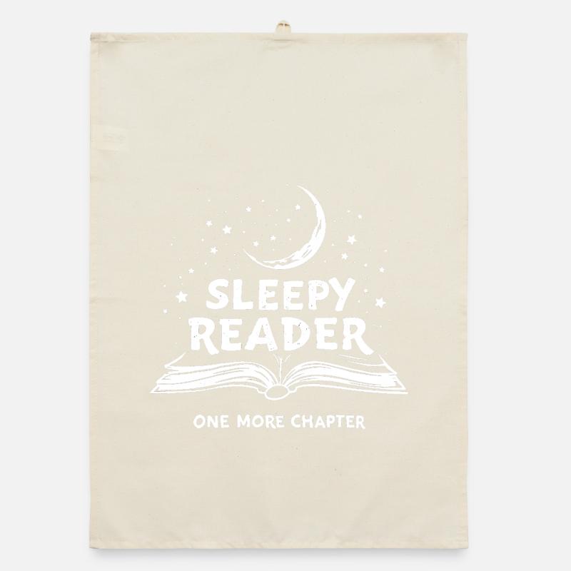Sleepy Reader One More Chapter Lesen Organic Geschirrtuch