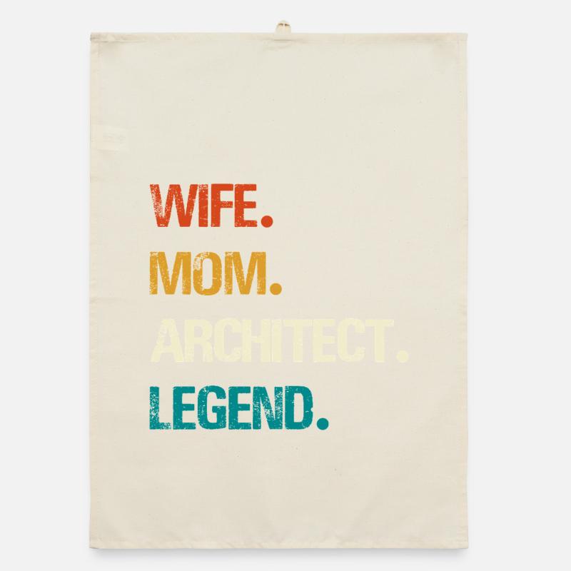 Épouse Mère Architecte Légende Torchon bio