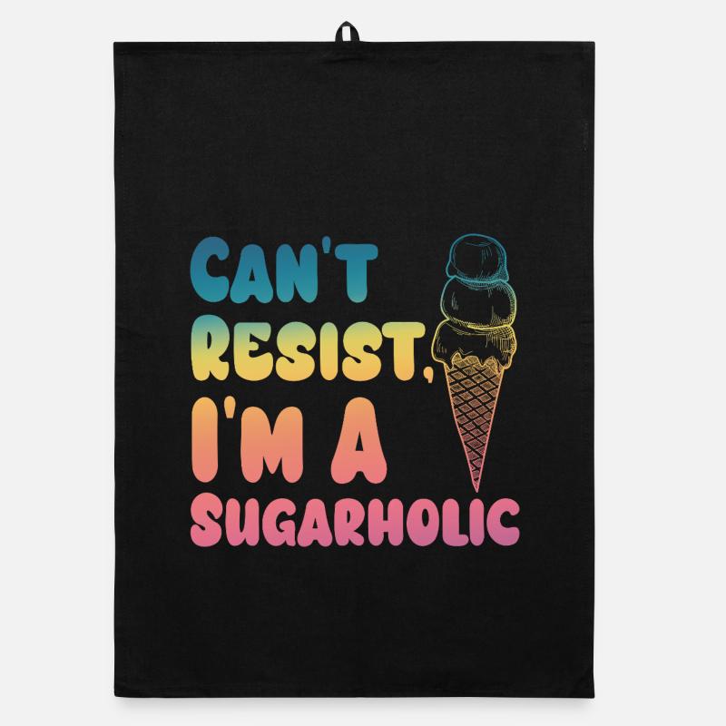 Cant Resist Sugarholic Cream Gradient Organic dish towel