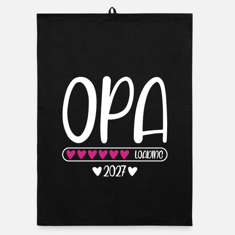 Opa 2027 loading mit Herzchen Ladebalken Organic Geschirrtuch