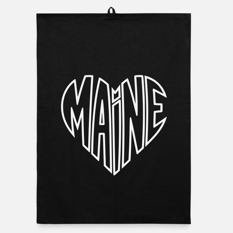 Lettrage Maine Heart Vintage Torchon bio