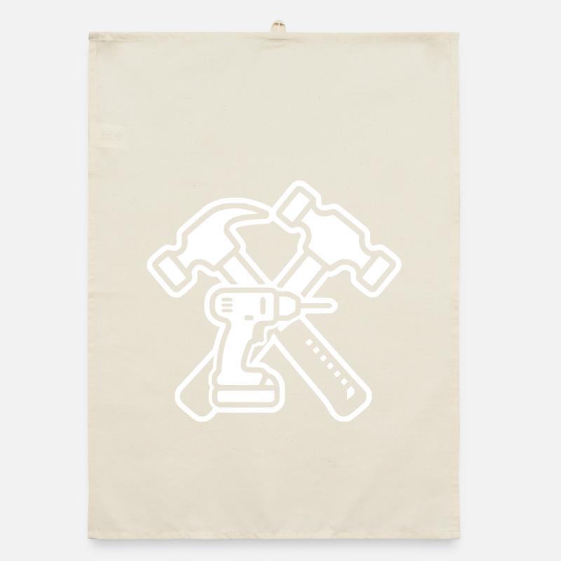 Craftsman Drill Hammers Logo Organic dish towel