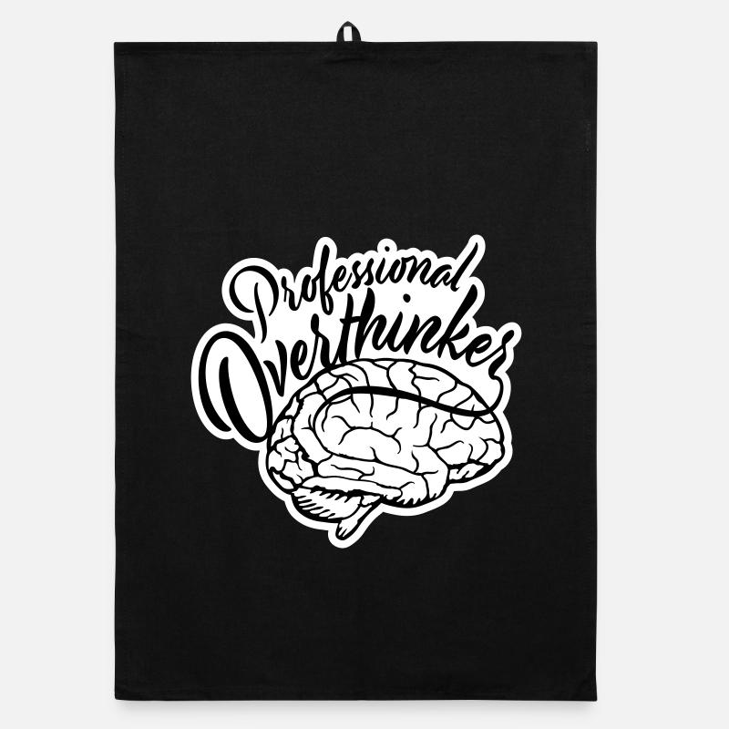 Professional Overthinker Lustig Grübeln Angst Logo Organic Geschirrtuch
