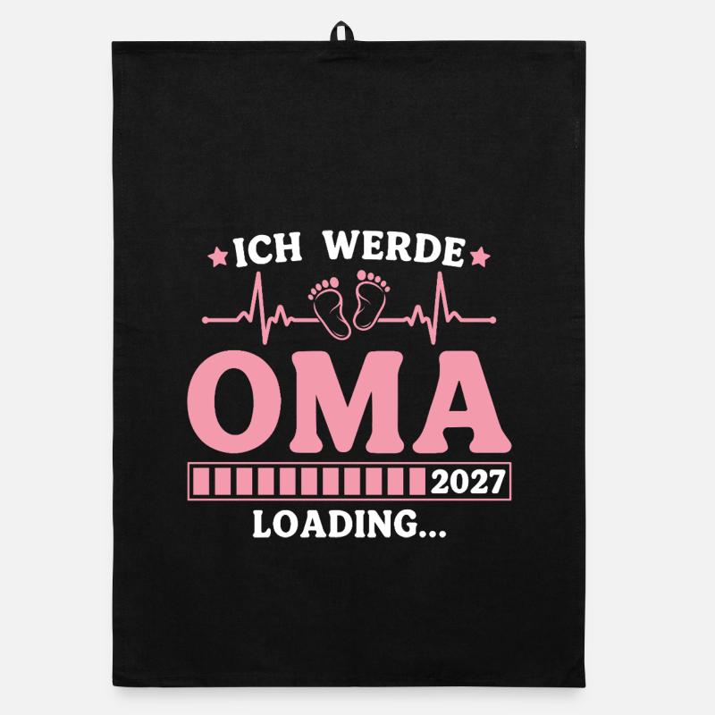 Ich werde Oma 2027 – Werdende Großmutter Organic Geschirrtuch