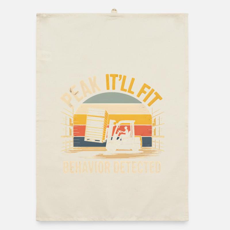 Wird schon passen | Staplerfahrer Humor Organic Geschirrtuch