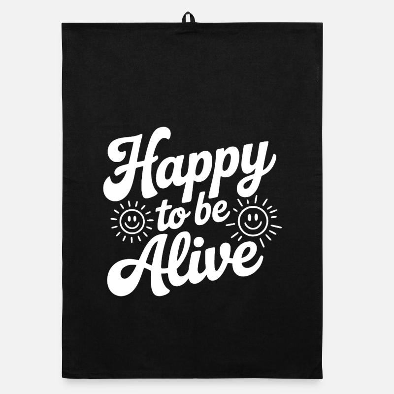 Happy To Be Alive Organic dish towel