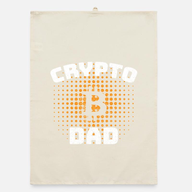 Bitcoin Crypto Dad Like a Regular Dad Organic dish towel
