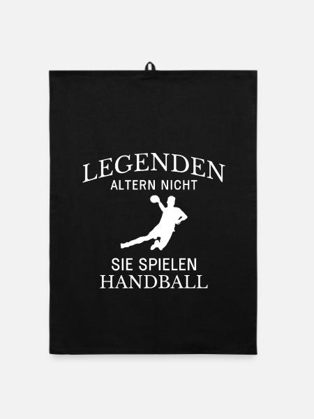 Handball Legende - Organic Geschirrtuch - Schwarz