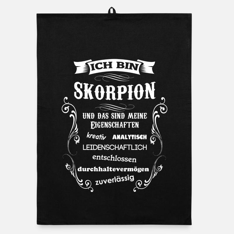 SKORPION - GEBURTSTAG Organic Geschirrtuch