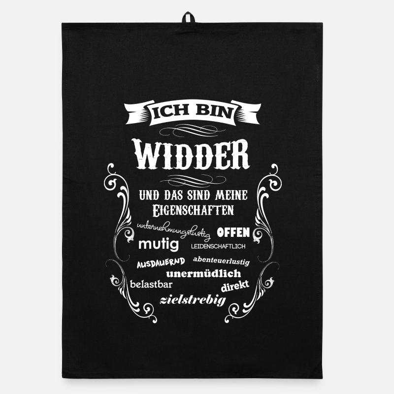 WIDDER - STERNZEICHEN Organic Geschirrtuch