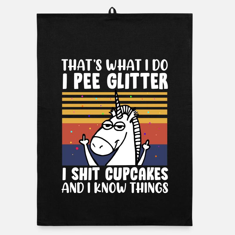 Unicorn saying funny Organic dish towel