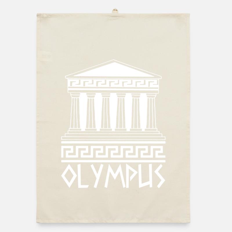 Weißer Tempel am Olymp Organic Geschirrtuch
