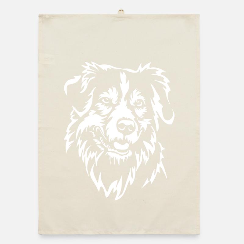 Tête de Shepherd australien « Black Edition » Torchon bio