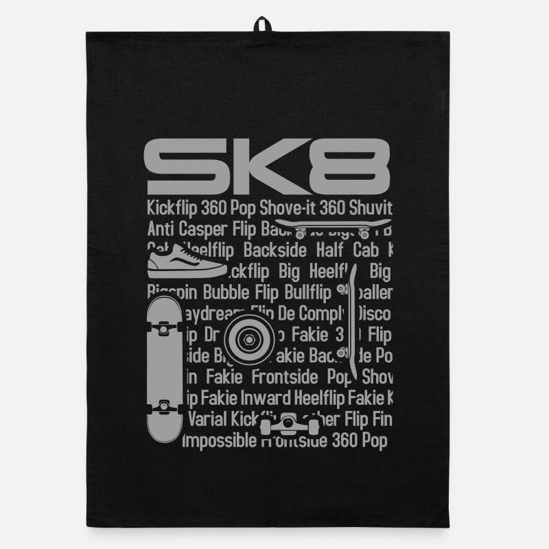 SK8 skate Organic dish towel