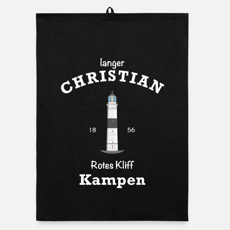 Sylt, Leuchtturm kampen, langer Christian Organic Geschirrtuch