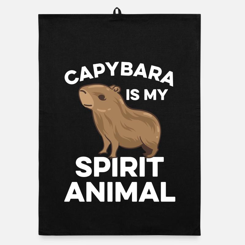 Capybara Zootier Design Organic Geschirrtuch