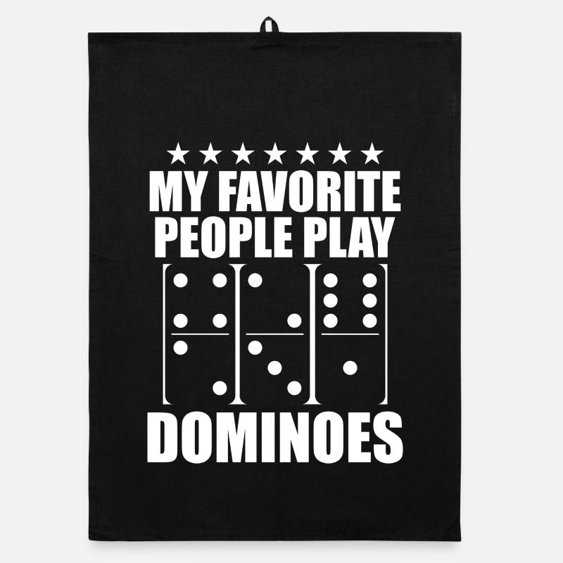 Domino game design Organic dish towel