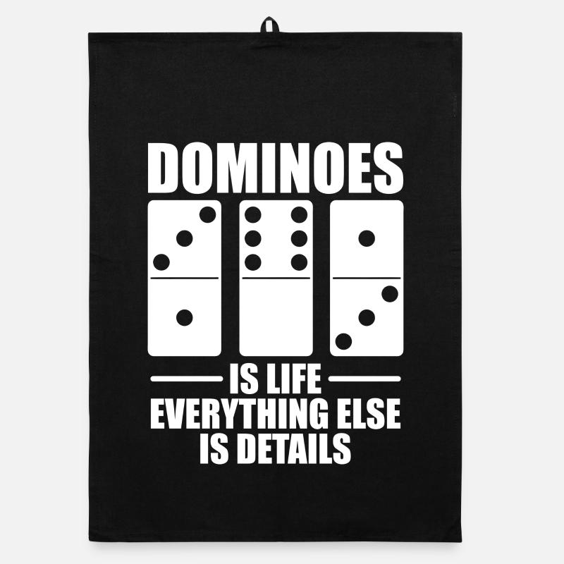 Domino game design Organic dish towel