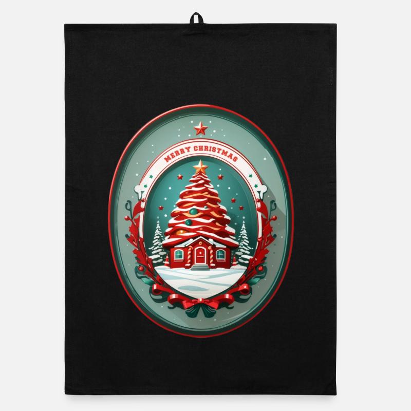 Cabane de Noël Torchon bio