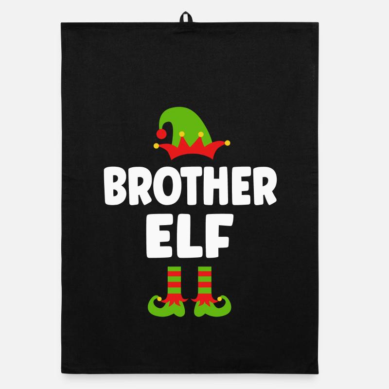 Brother Elf Christmas Organic dish towel