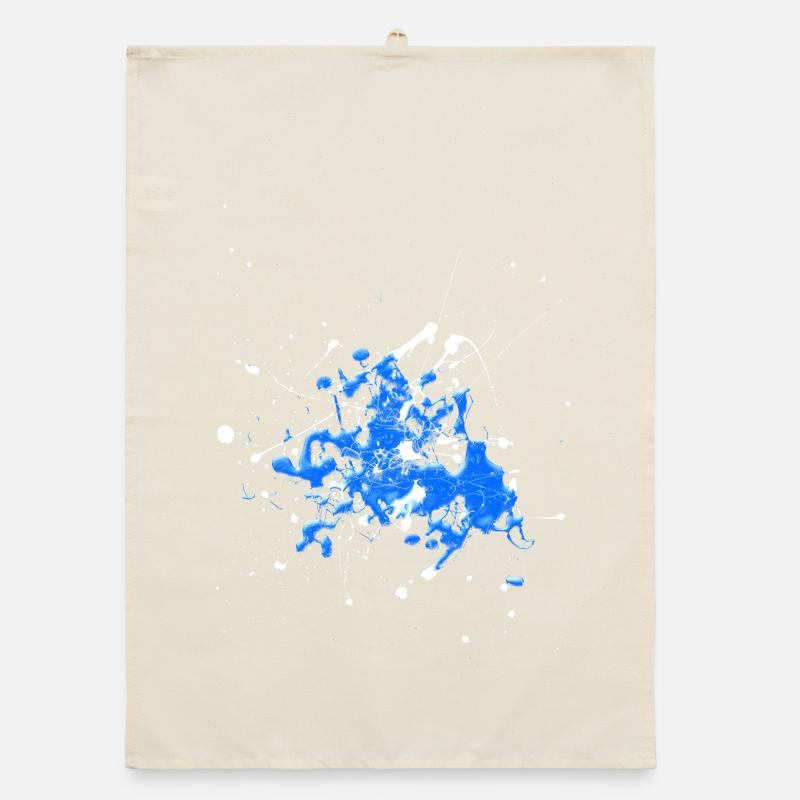 Blancbleu.Éclaboussure Torchon bio