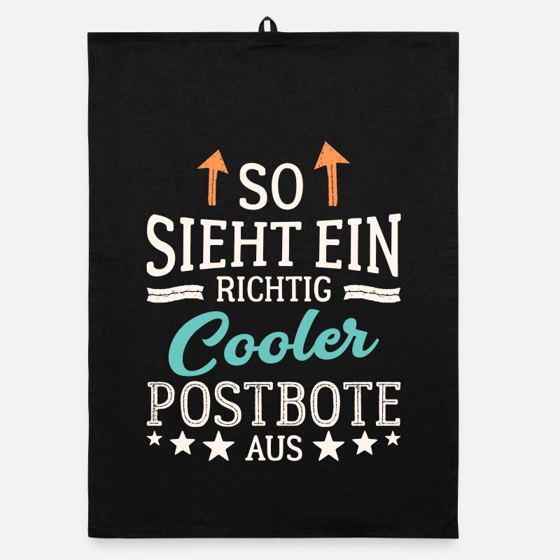 So sieht ein richtig cooler Postbote aus Kurier Organic Geschirrtuch