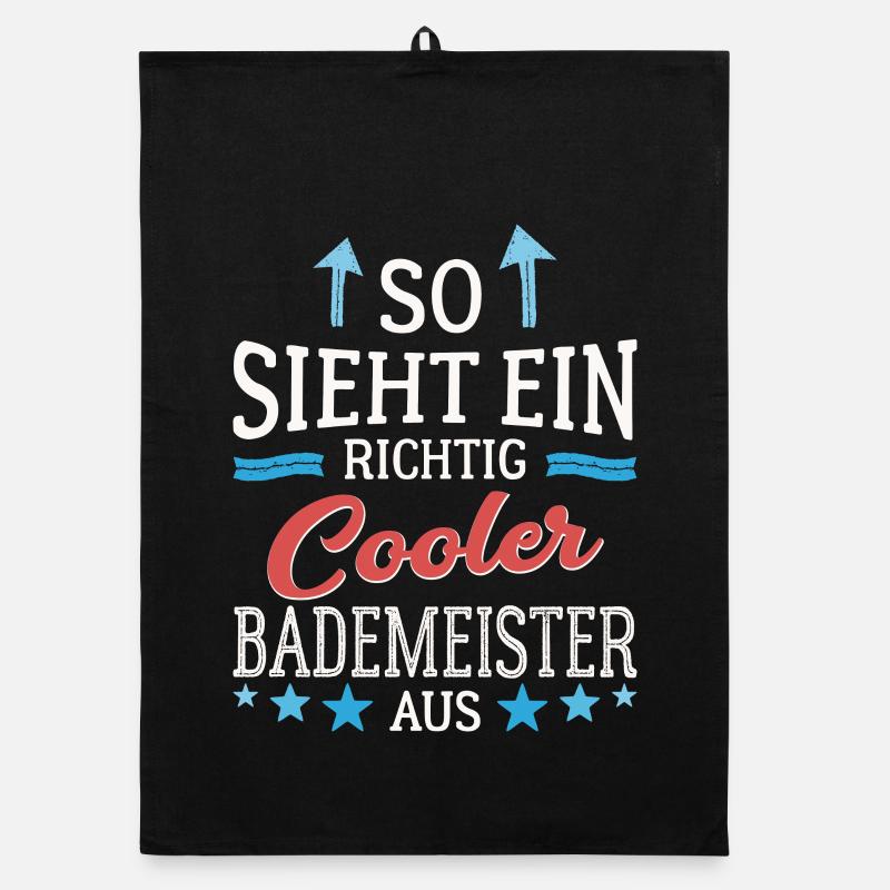 So sieht ein richtig cooler Bademeister aus Organic Geschirrtuch