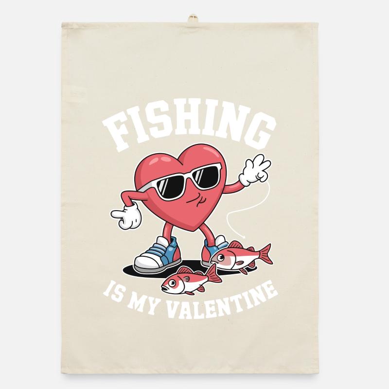 La pêche, c’est ma Saint-Valentin Torchon bio