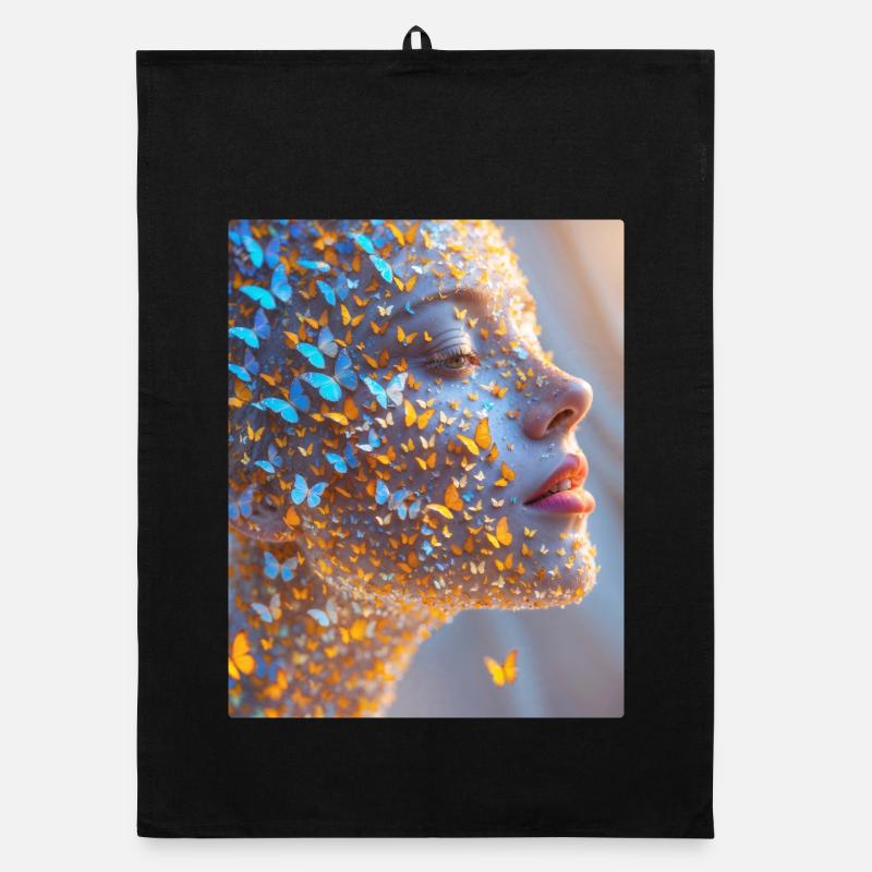 Art du visage de papillon Torchon bio