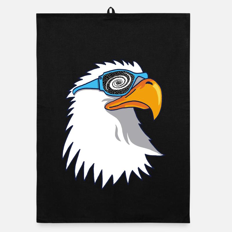 Eagle and Galactic Goggles Organic dish towel