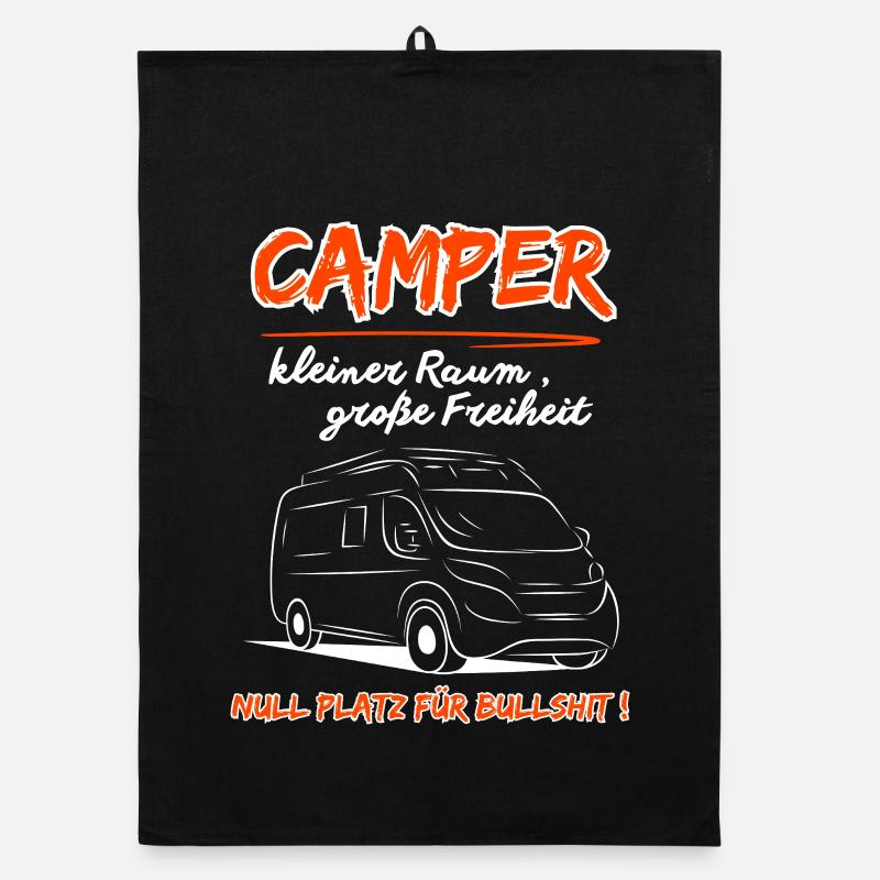 Camping Van Motorhome Saying Organic dish towel