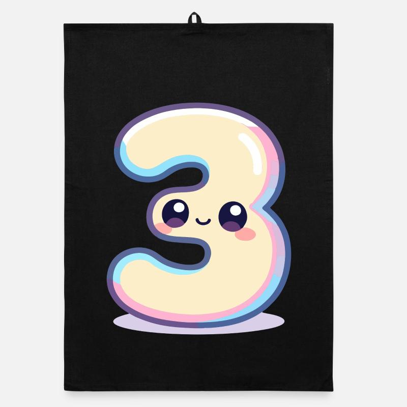 Numéro 3 Kawaii Pastel Torchon bio