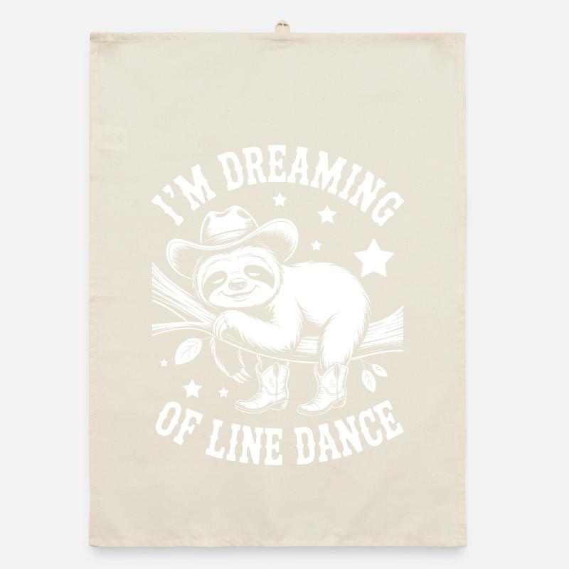 Faultier  LineDance Traum Organic Geschirrtuch