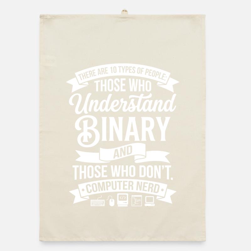 Binärversteher: Nerd-Spruch Shirt Organic Geschirrtuch