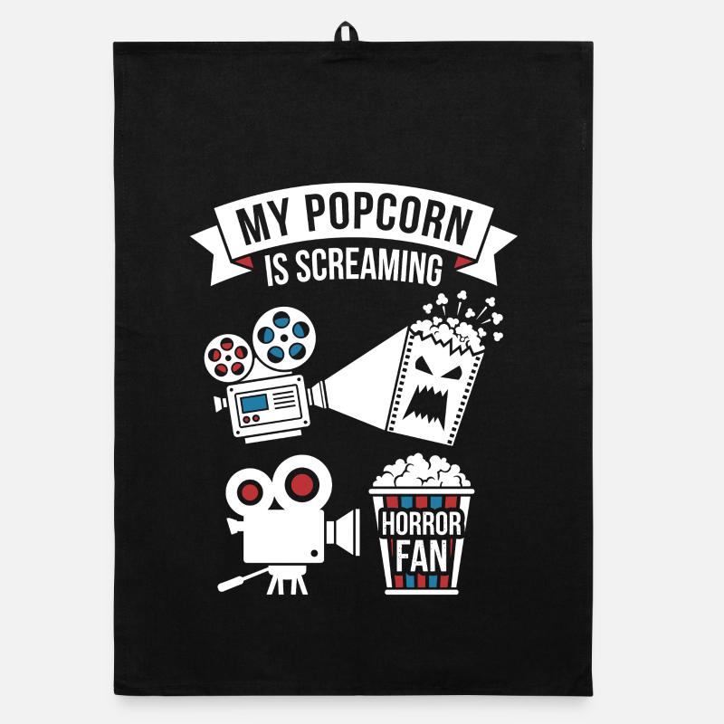 Mon popcorn est fan d’horreur en cri Torchon bio