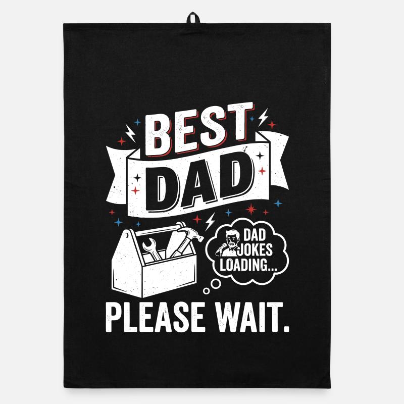 Best Dad: Loading Dad Jokes Organic dish towel