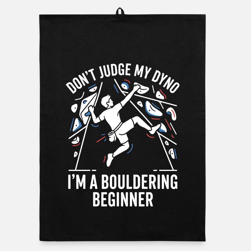 Don't Judge My Dyno—Boulder Beginner Organic dish towel