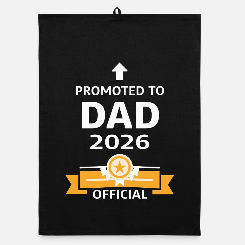 Promoted to Dad 2026 Organic dish towel
